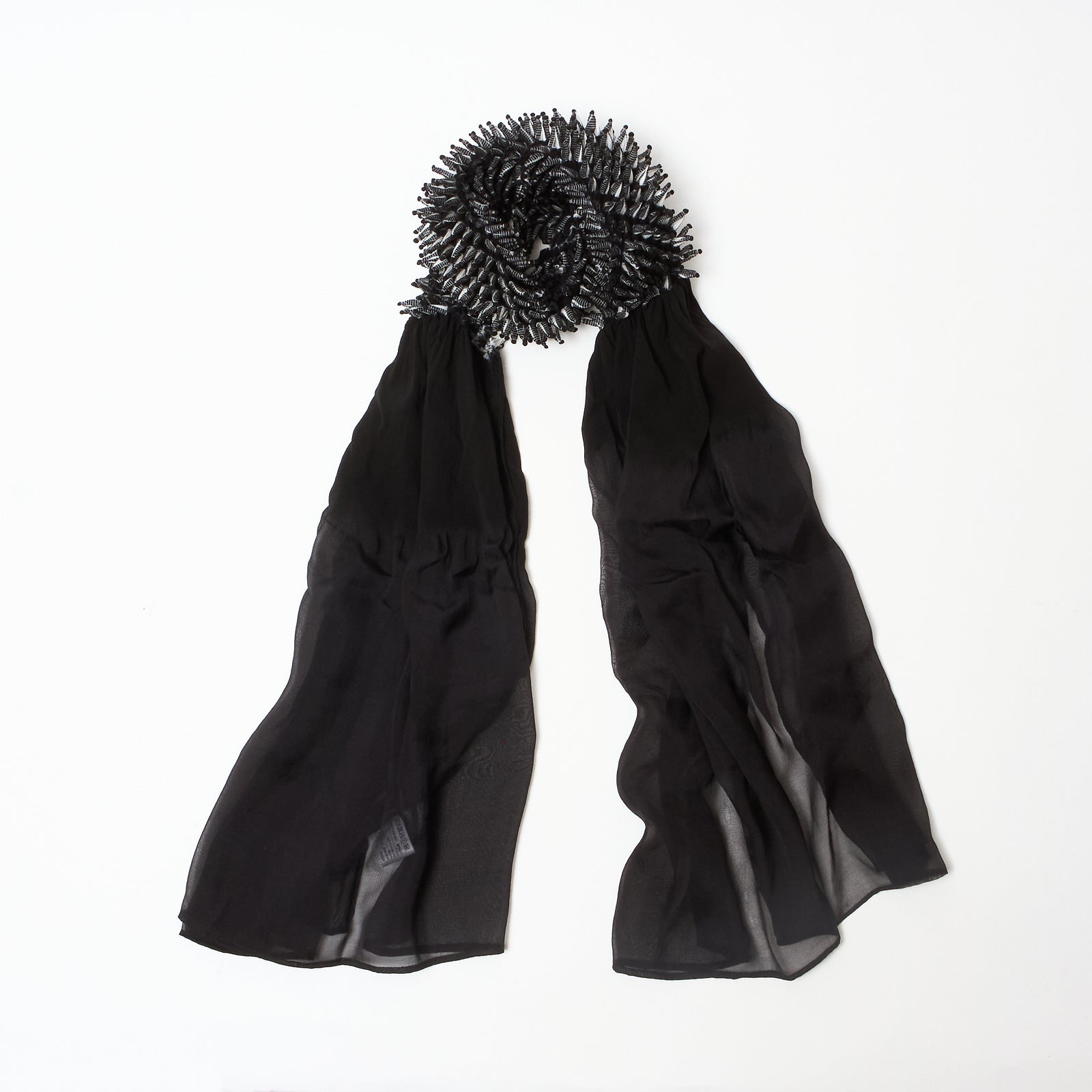 Scarf with Center Spiky Shibori 