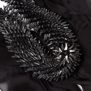 Scarf with Center Spiky Shibori 