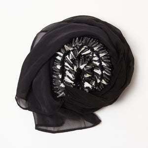 Scarf with Center Spiky Shibori 