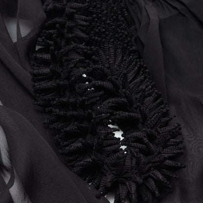 Scarf with Center Spiky Shibori Narrow Width