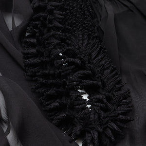 Scarf with Center Spiky Shibori Narrow Width
