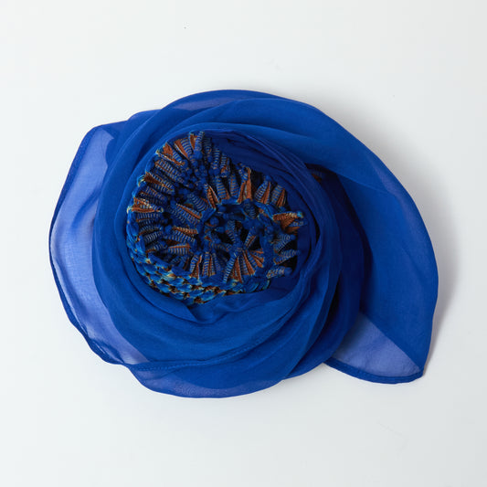Scarf with Center Spiky Shibori Narrow Width