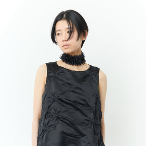 Small Spiky Shibori Necklace Wide Width