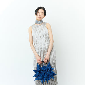 Small Spiky Shibori Necklace Wide Width