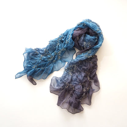 Scarf with Karakusa Shibori