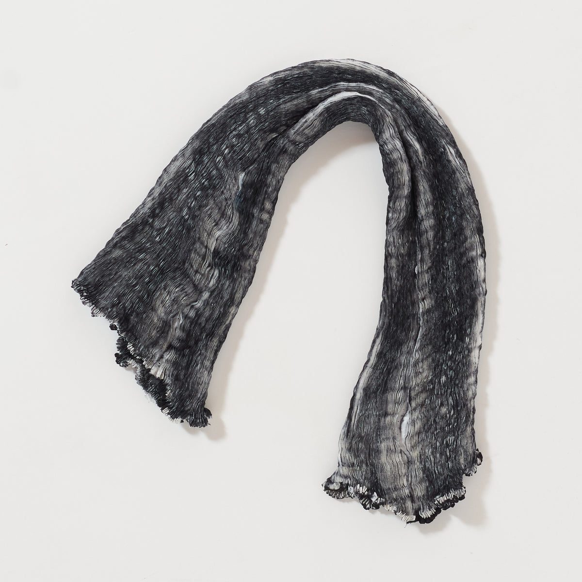 Wavy Silk Circular Scarf