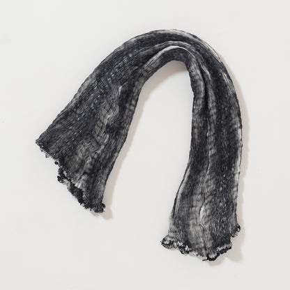 Wavy Silk Circular Scarf