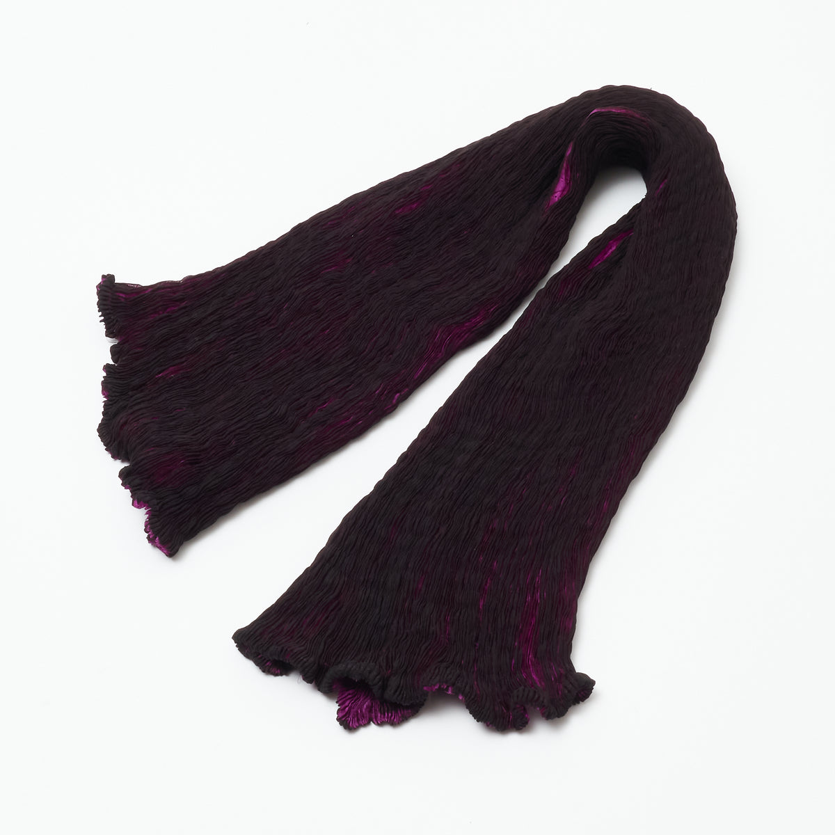 Wavy Silk Circular Scarf
