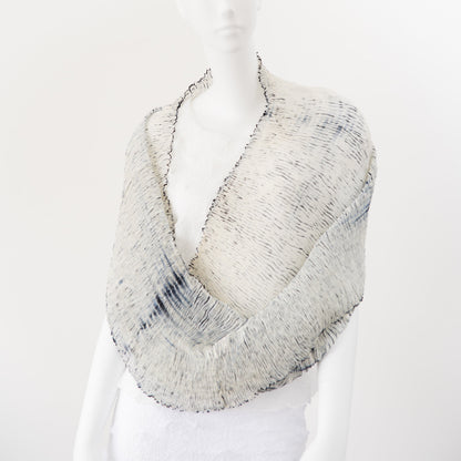 Wavy Silk Circular Scarf