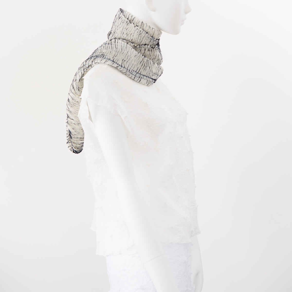 Wavy Silk Circular Scarf
