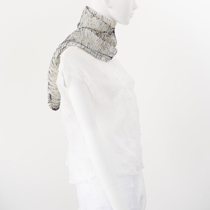 Wavy Silk Circular Scarf