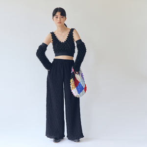 Wavy Wide Straight Pants