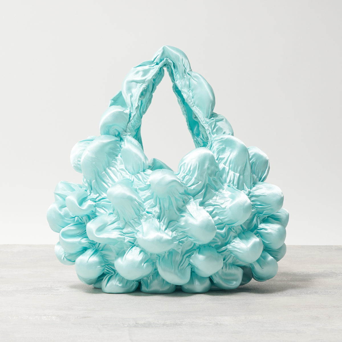 Large Pom-Pom Bags Satin