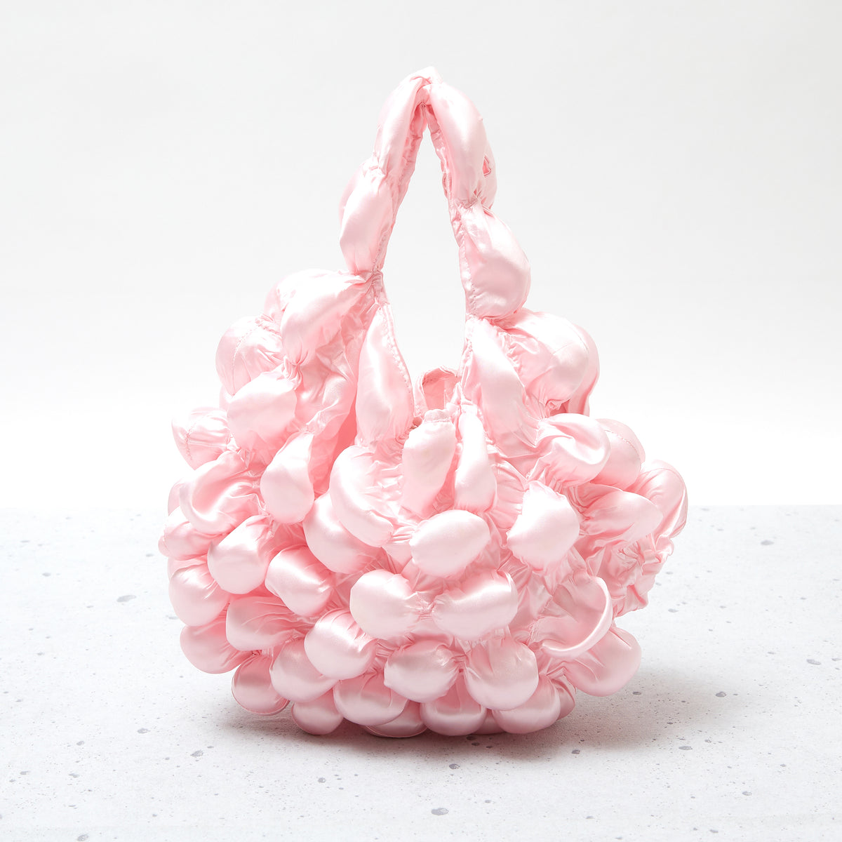 Large Pom-Pom Bags Satin