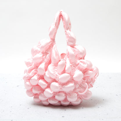 Large Pom-Pom Bags Satin