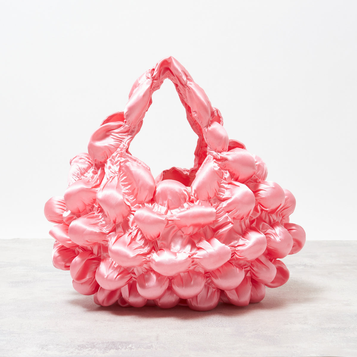 Large Pom-Pom Bags Satin