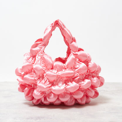 Large Pom-Pom Bags Satin