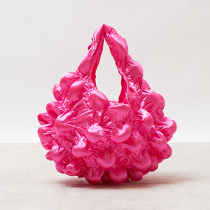 Large Pom-Pom Bags Satin