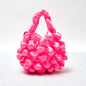 Large Pom-Pom Bags Satin