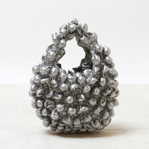 Small Pom-Pom Bag Metallic