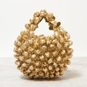 Small Pom-Pom Bag Metallic