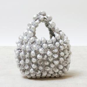 Small Pom-Pom Bag Metallic