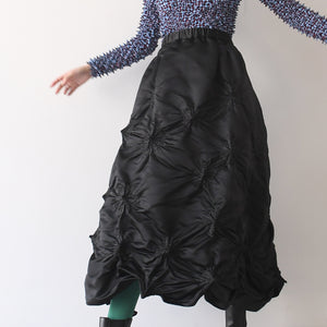Rolled-up Shibori Skirt