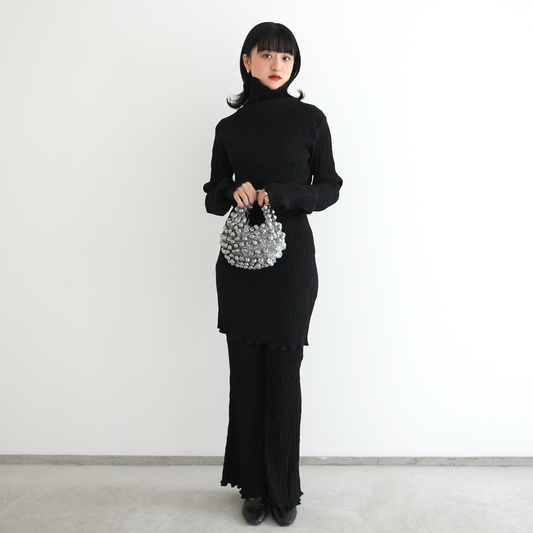 Small Pom-Pom Bag Metallic