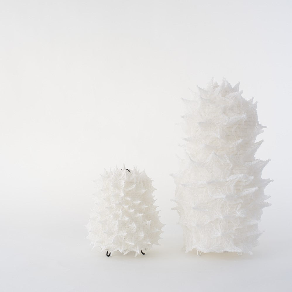 展示品 BUNZABURO Akari スノーマン スタンドライト 絞り Bai Shibori Lamp - Snow Man - BUNZABURO