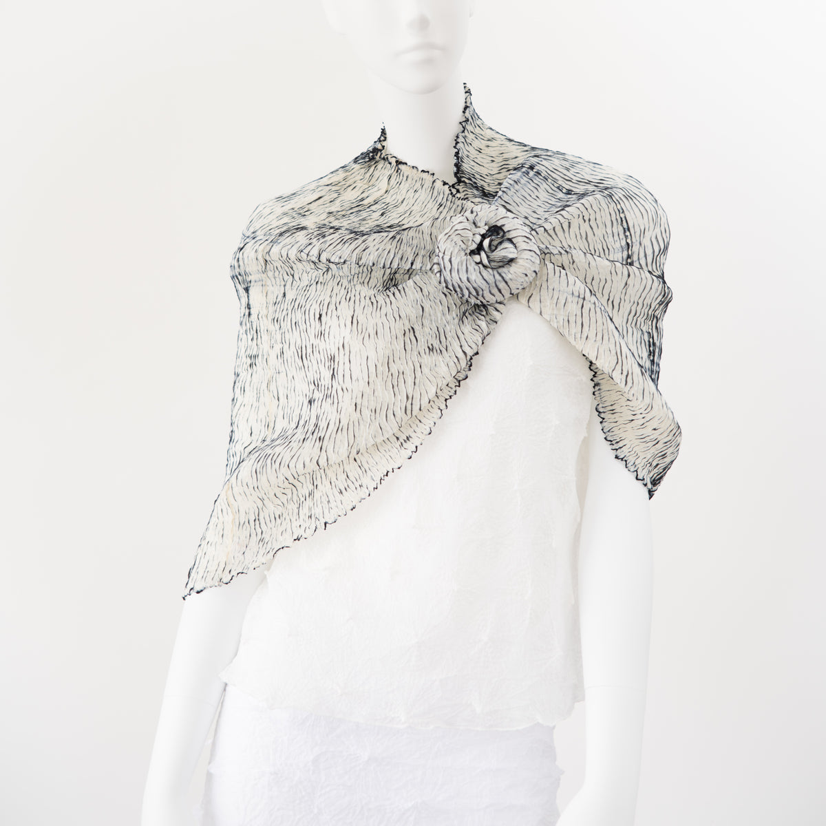 Wavy Silk Circular Scarf