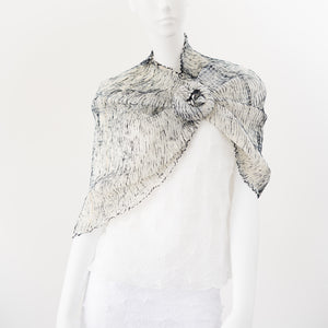 Wavy Silk Circular Scarf