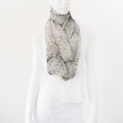 Wavy Silk Circular Scarf
